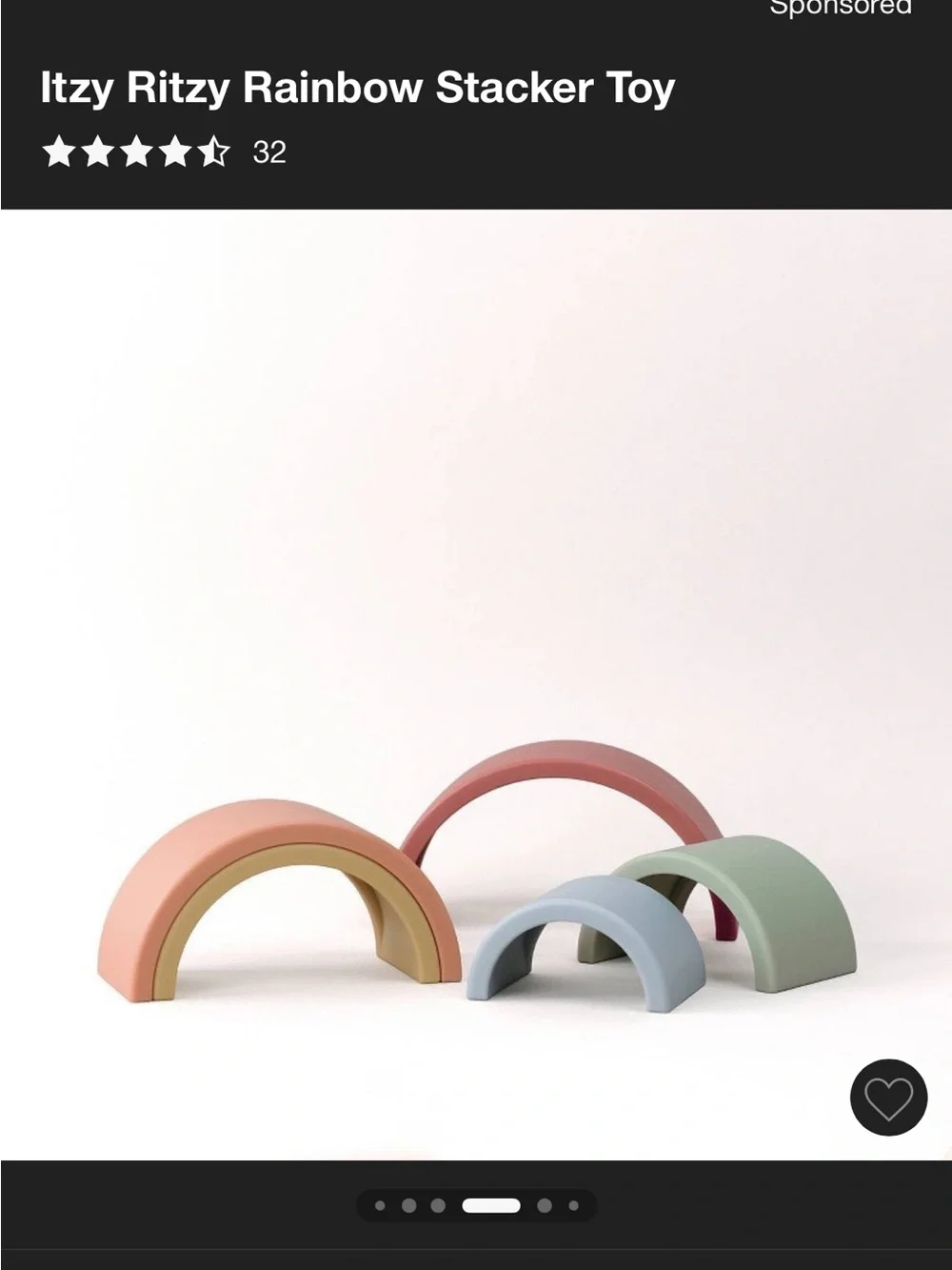Itzy Ritzy Pastel Rainbow Stacker Toy